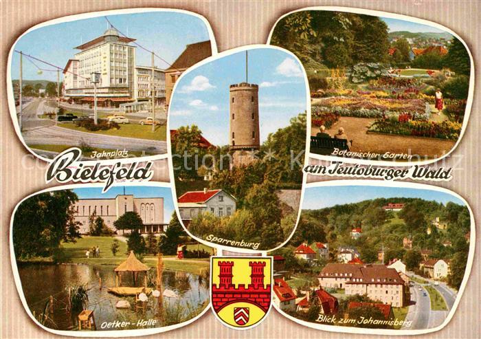 BIELEFELD  CITY Jahnplatz Botanischer Garten Oetker Halle Johannisbergblick