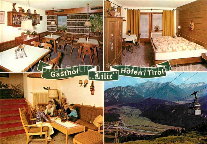 Hoefen Tirol Gasthof Lilie Gaststube Zimmer Seilbahn