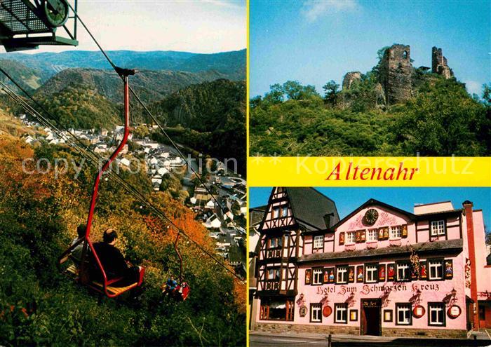 Altenahr Ahrtal Sessellift Burgruine Hotel Zum Schwarzen Kreuz