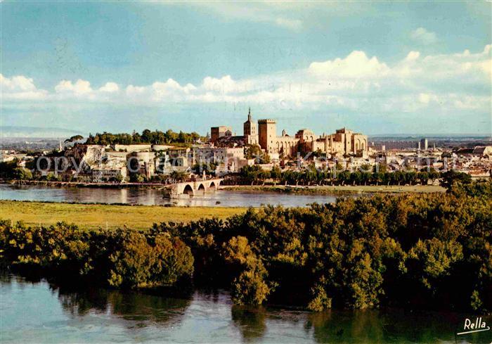 Avignon Vaucluse Le Pont Saint Benezat  Le Palais des Papes et le Rocher des Dom