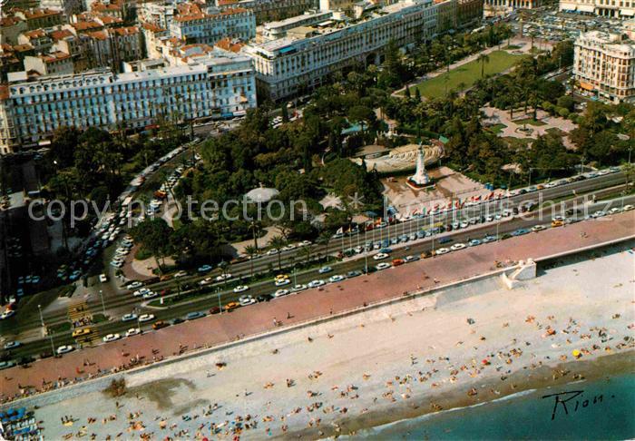 Nice Alpes Maritimes Promenade des Anglais Jardin Albert I Fliegeraufnahme
