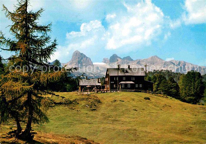 Bruenner Huette am Stoderzinken mit Hohem Dachstein