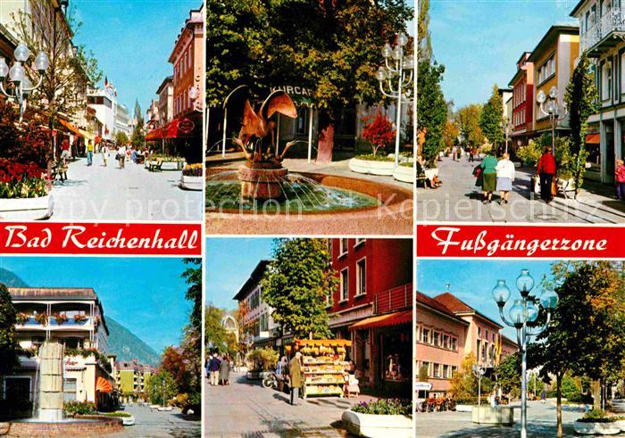 Bad Reichenhall Fussgaengerzone Brunnen
