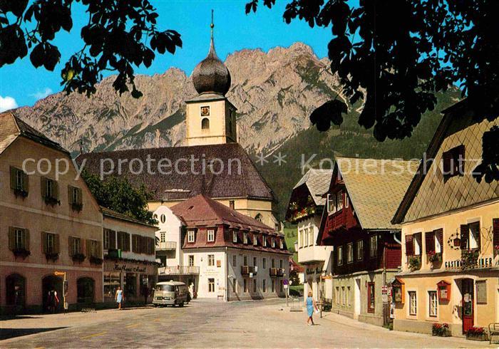 Groebming Steiermark Dorfmotiv mit Kirche und Kamm