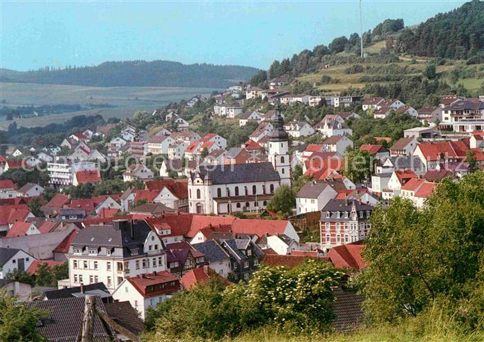 Bad Salzschlirf Panorama Kath Pfarrkirche St Vitus Strangelsberg