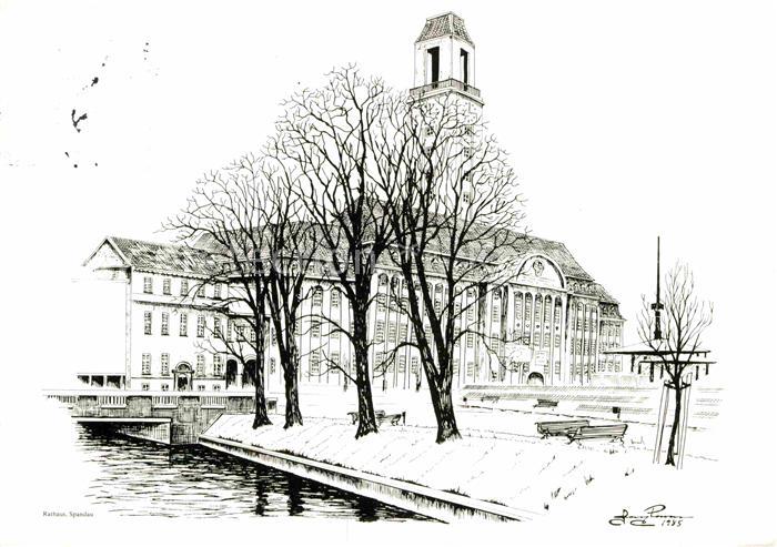 Spandau Rathaus Zeichnung