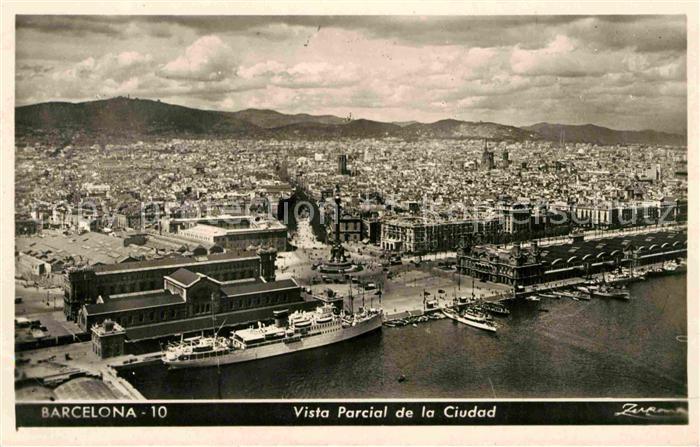 Barcelona Cataluna Vista parcial de la ciudad vista aerea