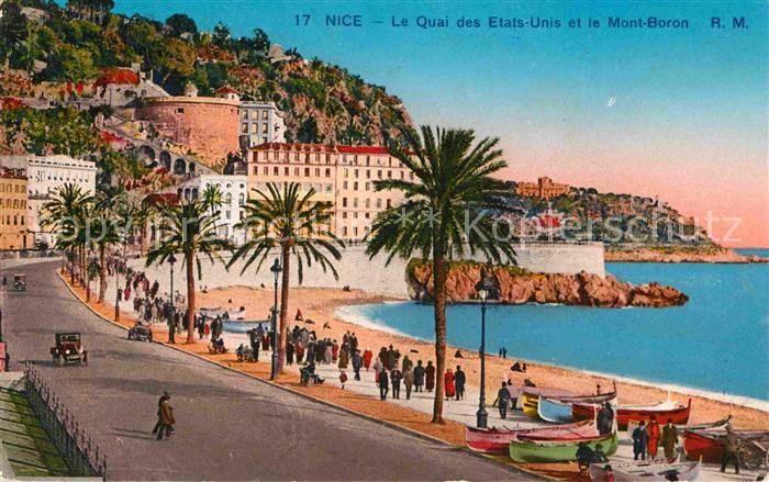 Nice Alpes Maritimes Le Quai des Etats Unis et le Mont Boron