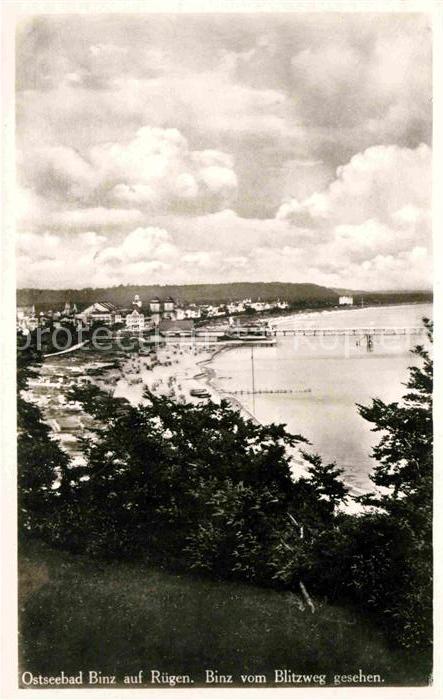 Binz Ruegen Panorama Blick vom Blitzweg Ostseebad