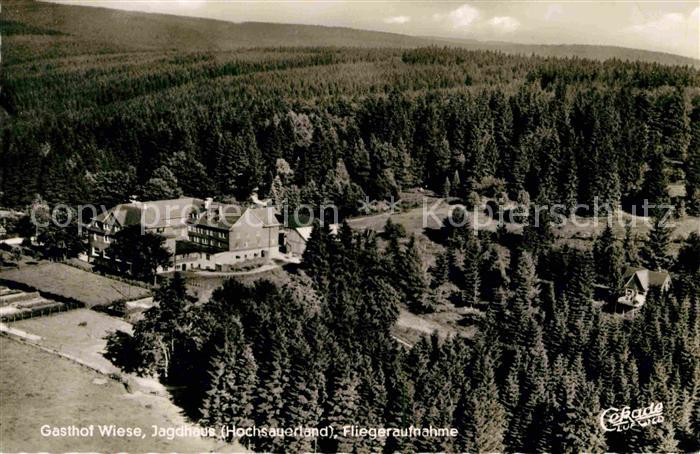 Jagdhaus Sauerland Gasthof Wiese Fliegeraufnahme