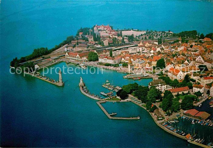 Lindau Bodensee Hafen Fliegeraufnahme