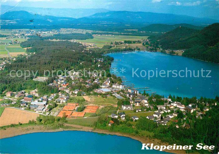 Klopeinersee Feriengebiet Seelach Unterburg Georgiberg Fliegeraufnahme