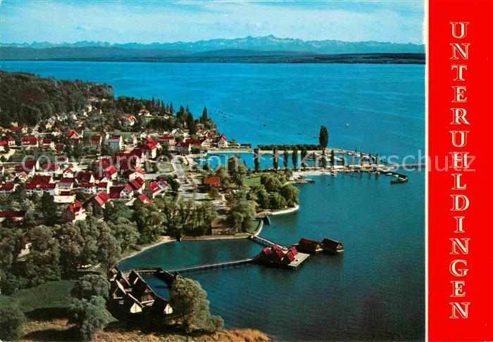 Unteruhldingen Pfalbauten Alpenpanorama Fliegeraufnahme