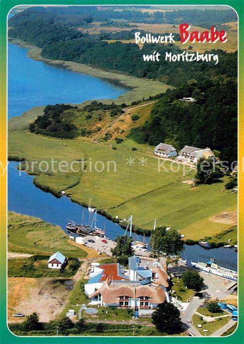 Baabe Ostseebad Ruegen Bollwerk mit Moritzburg Fliegeraufnahme