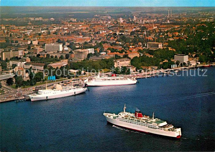 KIEL  CITY Oslo Kai Faehren Fliegeraufnahme