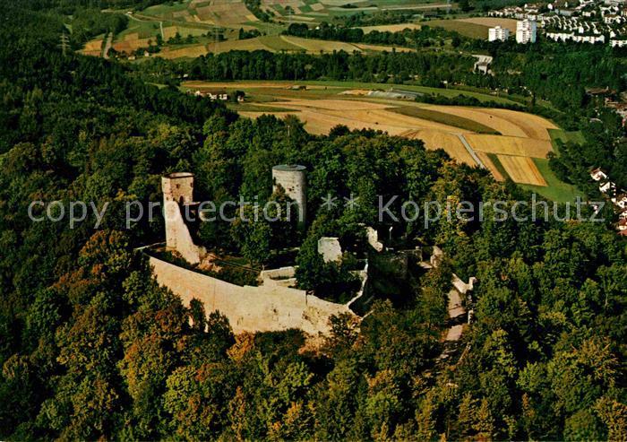 Nagold Schlossbergruine Hohen Nagold Schwarzwald Fliegeraufnahme