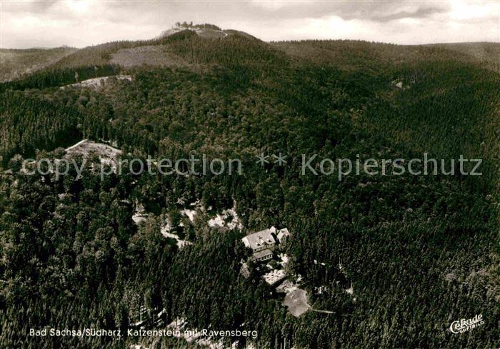 Bad Sachsa Harz Katzensteig mit Ravensberg Aussichtsberg Fliegeraufnahme