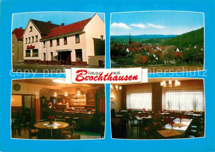 Brochthausen Gastwirtschaft Zur Erholung Ortsansicht mit Kirche