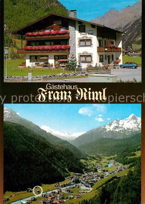 Soelden oetztal Gaestehaus Franz Riml Talblick Alpenpanorama