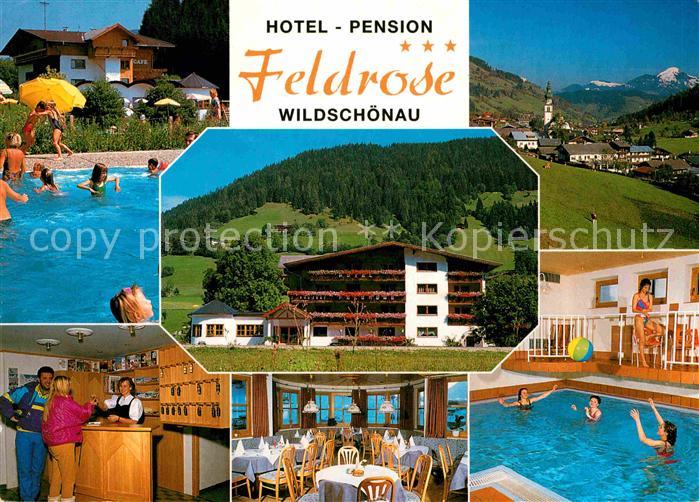 Oberau Wildschoenau Tirol Hotel Pension Feldrose Restaurant Hallenbad Swimming P