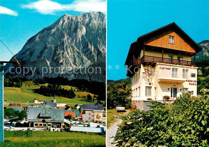 Tauplitz Gasthof Pension Maria Ortsansicht mit Grimming
