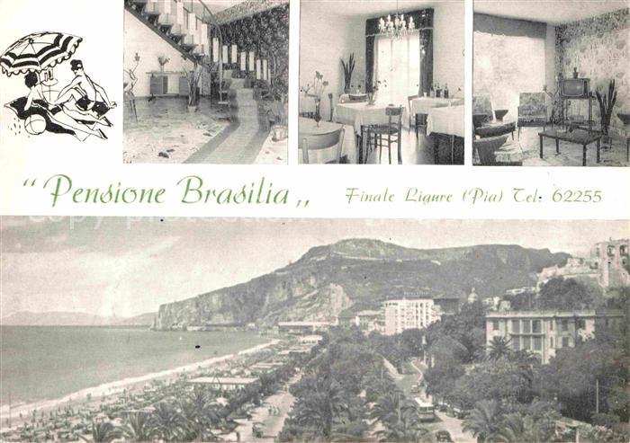 Finale Ligure Pensione Brasilia Strand Kueste