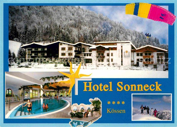 Koessen Tirol Hotel Sonneck Hallenbad Wintersportplatz Drachenfliegen