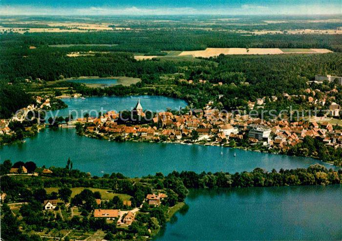 Moelln Lauenburg Eulenspiegelstadt Seenplatte Kneippkurort Fliegeraufnahme