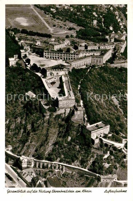 Ehrenbreitstein Festung Fliegeraufnahme