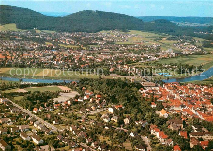 Rinteln Weser Niedersachsen Fliegeraufnahme