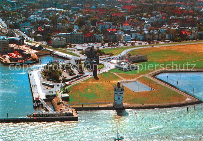 Cuxhaven Duhnen Nordseebad Alte Liebe Radarturm Fliegeraufnahme