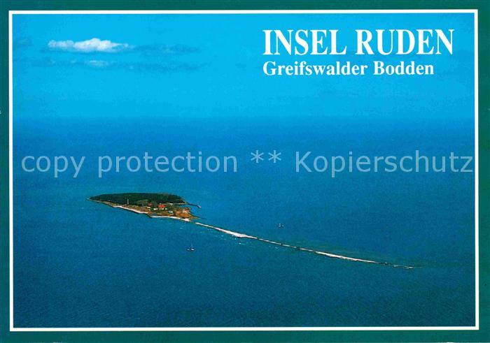 Ruden Greifswalder Bodden Fliegeraufnahme