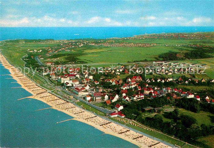 Duhnen Nordsee Fliegeraufnahme von Westen