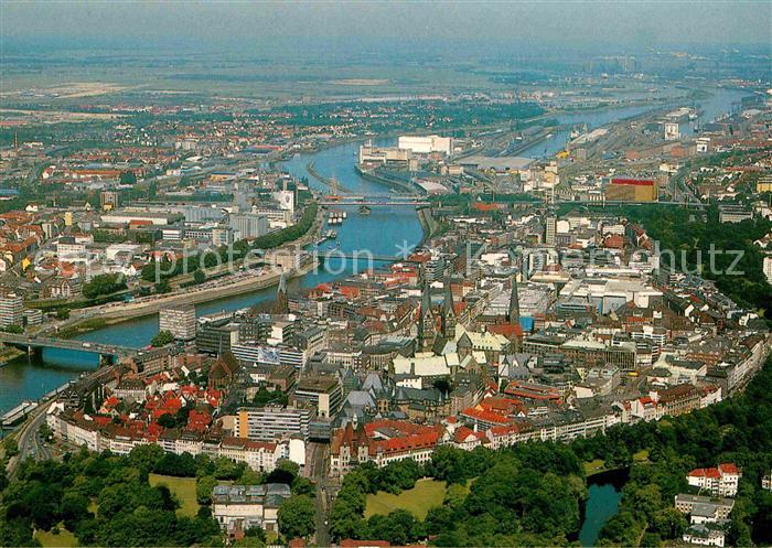 BREMEN  CITY Fliegeraufnahme