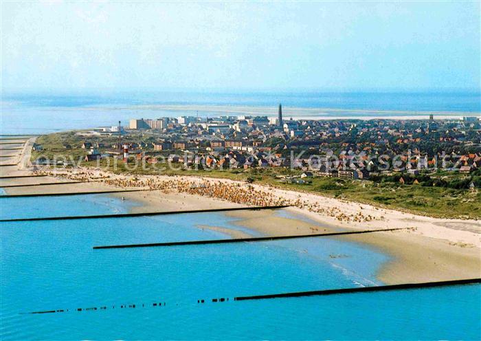 BORKUM Nordseebad Niedersachsen Fliegeraufnahme
