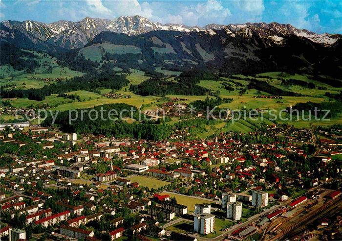 Sonthofen Oberallgaeu Fliegeraufnahme mit Daumengruppe Nebelhorn