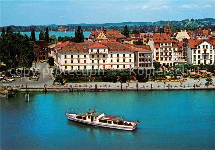 Lindau Bodensee Hafen mit Hotel Bayrischer Hof