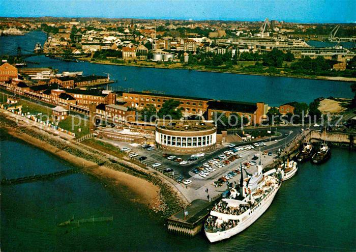 Wilhelmshaven  CITY Fliegeraufnahme Suedstrand Motorschiff Willhelmshaven