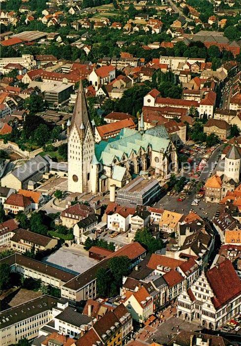 Paderborn Fliegeraufnahme Kaiserpfalz Dom Gaukirche Rathaus