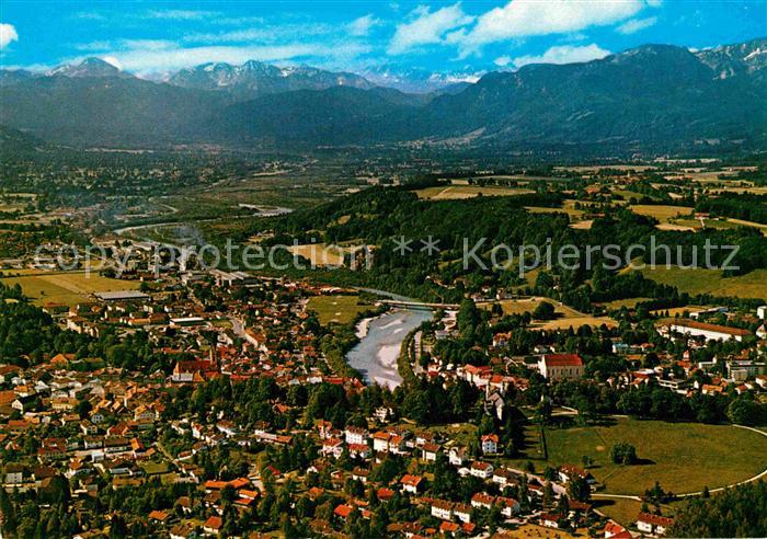 Bad Toelz Fliegeraufnahme Isartal