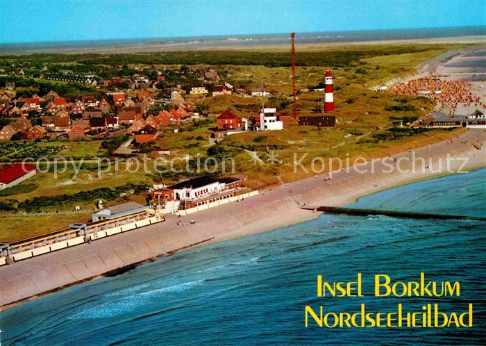 BORKUM Nordseebad Niedersachsen Fliegeraufnahme Suedstrand