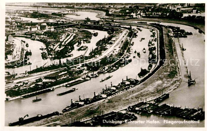 Duisburg Ruhr Fliegeraufnahme Hafen