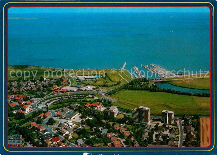 Horumersiel Schillig Fliegeraufnahme mit Hafen