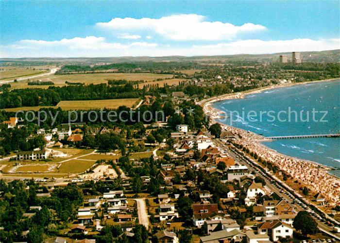 Haffkrug Ostseebad Fliegeraufnahme mit Strand