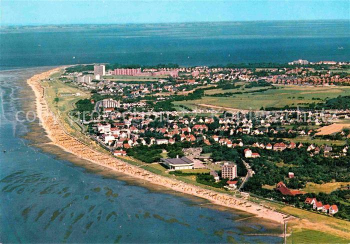 Cuxhaven Nordseebad Fliegeraufnahme mit Strand