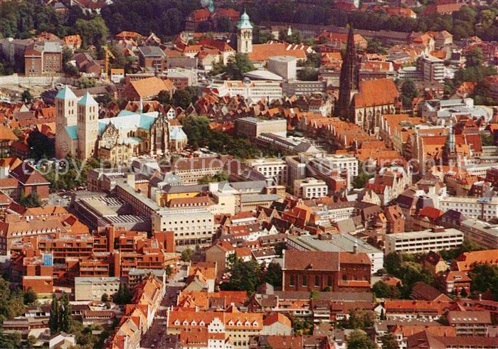 Muenster Westfalen Fliegeraufnahme Innenstadt