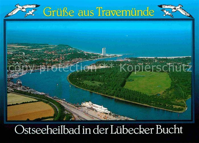 Travemuende Ostseebad Fliegeraufnahme Luebecker Bucht