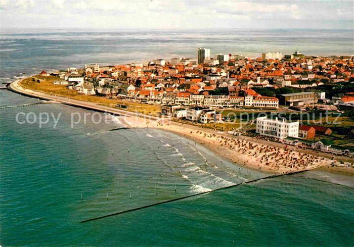Norderney Nordseebad Fliegeraufnahme mit Strand