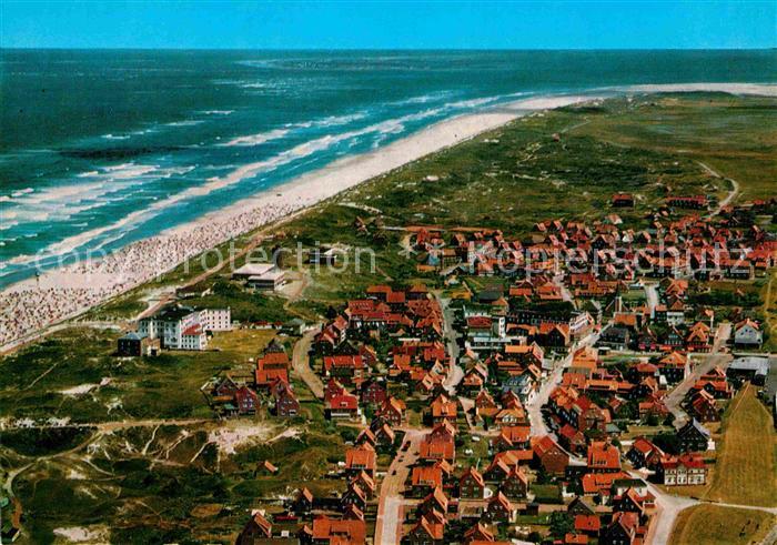Juist Nordseebad Fliegeraufnahme mit Strand