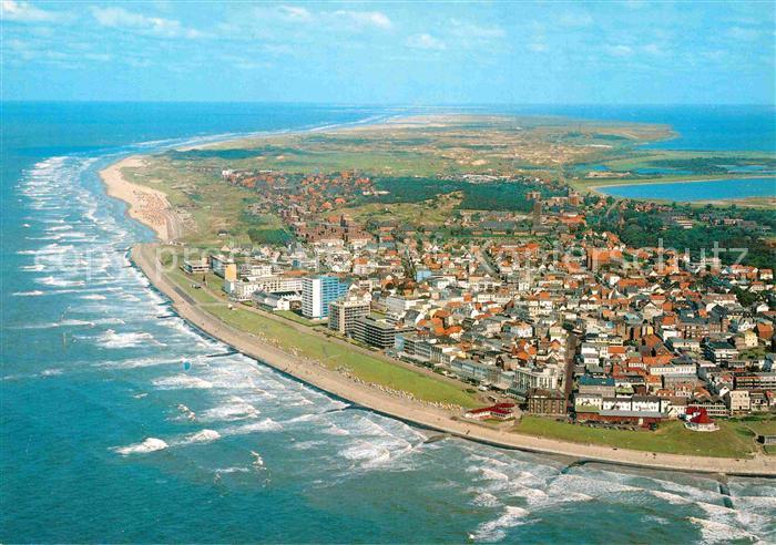Norderney Nordseebad Fliegeraufnahme mit Strand